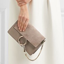 Chloe Faye small leather shoulder bag Faye 小型肩背包 象灰 現貨