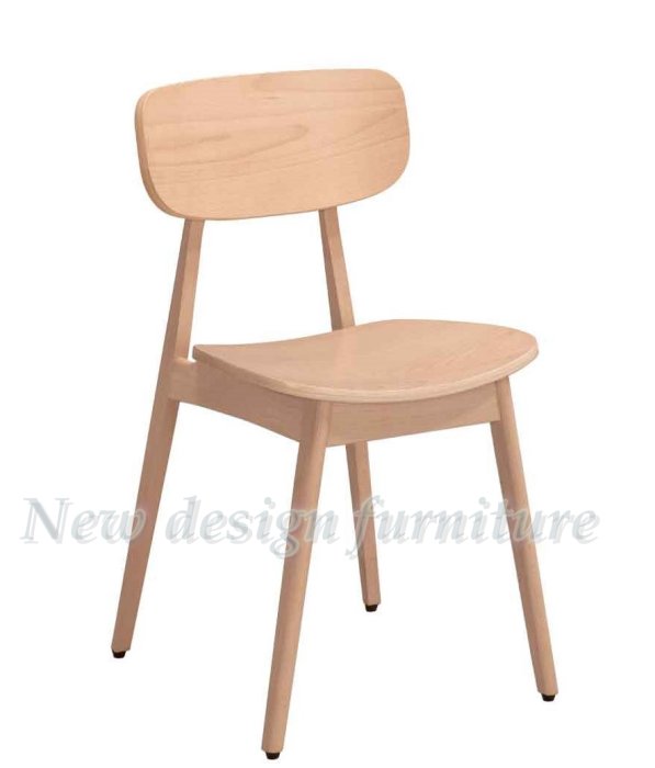 【N D Furniture】台南在地家具-北歐無印日式風格山毛櫸木實木洗白色板面餐椅TH