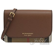 【茱麗葉精品】全新精品 BURBERRY 專櫃商品 8046321 HAMPSHIRE經典棉麻多卡斜背包.咖 現貨