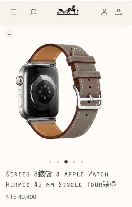 （已售出）Series 8精剛錶殼 & Apple Watch Hermès 45 mm  Single Tour錶帶