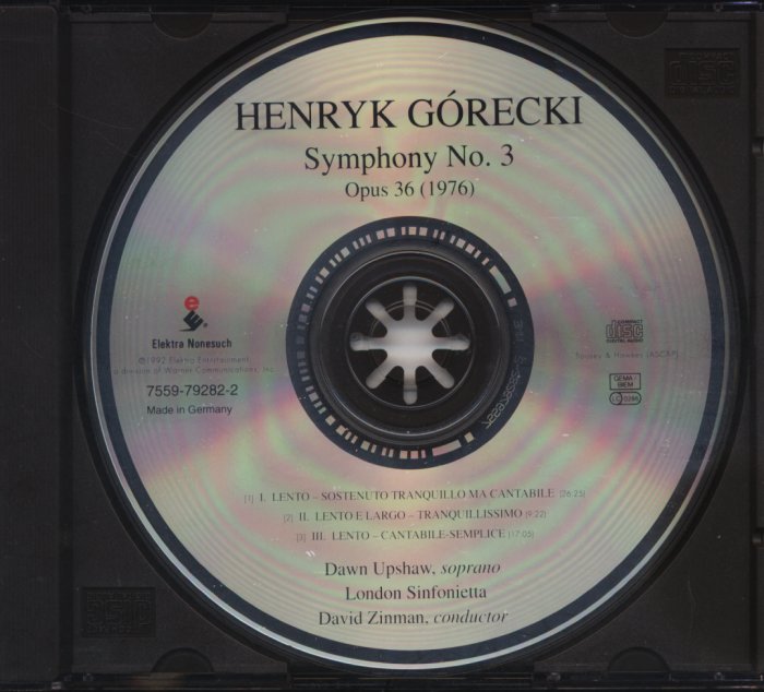 【弦外之音∮】Henryk Gorecki–Symphony No.3 Op.36/低限音樂/1CD/德版