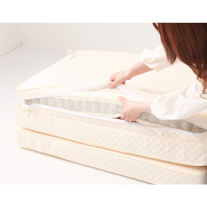 【富郁床墊】出口日本三折獨立筒床墊可收納 日規尺寸120x195x11cm