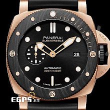 【永久流當品】PANERAI 沛納海 Submersible PAM1070 三日鍊 玫瑰金 複合式材質錶殼 UYR4727