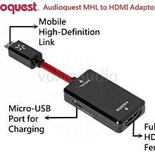 【高雄富豪音響】美國線聖 Audioquest MHL to HDMI Adaptor 轉接線 皇佳公司貨