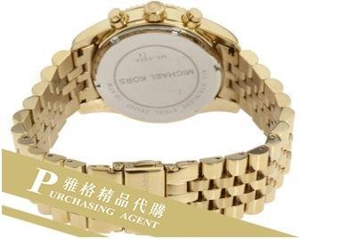雅格時尚精品代購Michael Kors 義式情懷三眼都會腕錶-鋼帶-金/ 經典手錶 MK5556 美國正品