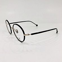 《名家眼鏡》PLUS M日本設計師品牌MA-JI復古文青款圓框黑色光學純鈦金屬框 PMJ-031col.1