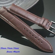 【時間探索】Time Discovery 進口純正鱷魚皮高級錶帶 ( 22mm.20mm.19mm.18mm)