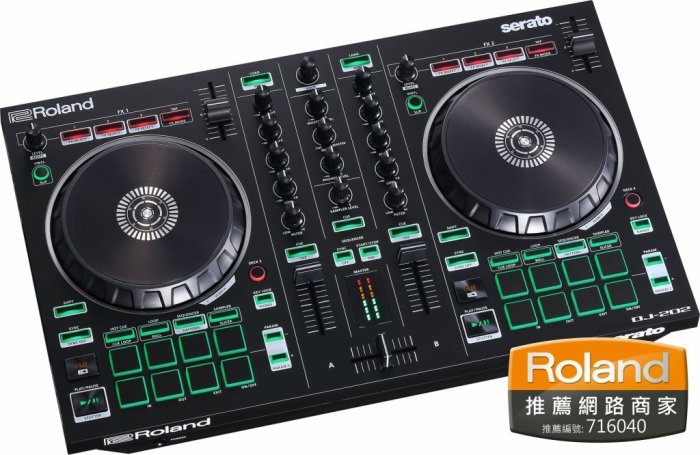 ♪♪學友樂器音響♪♪ Roland DJ-202 DJ控制器混音刮盤serato | Yahoo