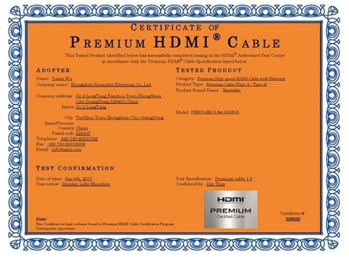 ?保固六個月?高速乙太網HDMI公對公2.0V影音傳輸線1.8M(HDMI PREMINUM認證線)