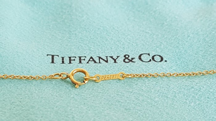 TIFFANY & CO. 蒂芬妮 750，18K黃金 ，經典款 十字架項鍊 ， 保證真品 超級特價便宜賣