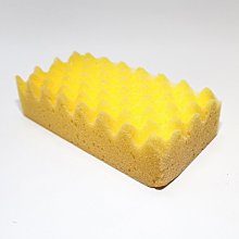 【易油網】SD 大波浪 黃色 萬用海綿 海棉 洗車 打蠟 多功能