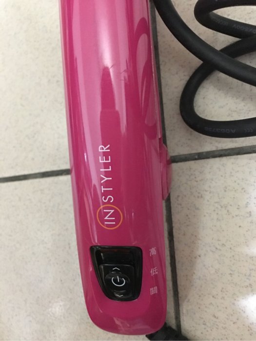 二手Instyler第二代負離子兩用速效電動捲髮器/造型美髮器桃紅色電捲棒/離子夾,台北可面交