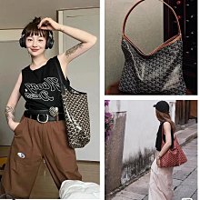 美國代購 GOYARD 2024新款HOBO老花腋下包托特包單肩購物包*附購證