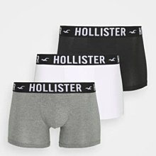 HCO Hollister 海鷗 經典 四角褲 內褲 3件組 男生 現貨 灰/黑/白3色 美國姐妹屋