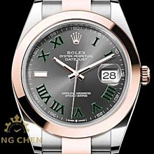 【金宸名錶】ROLEX 勞力士 Datejust 41 126301 蠔式日誌型 最新款3235機芯 蠔式大板鏈節錶帶款 半金 石板灰色 2023保 TG332