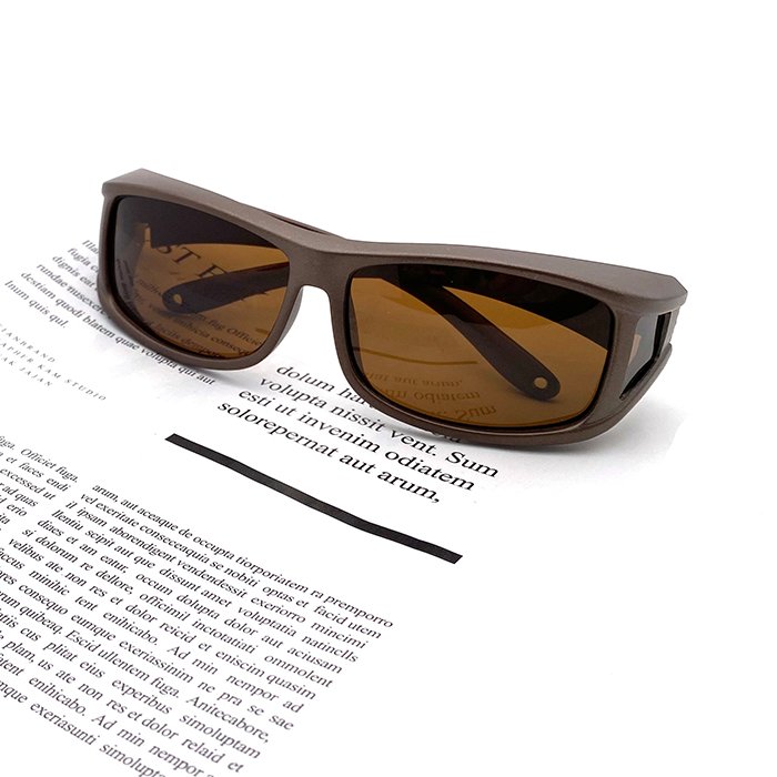 MIT偏光太陽眼鏡(可套式) 經典茶 近視套鏡 偏光鏡片 防眩光 反光 抗紫外線UV400