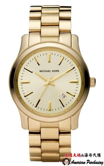潮牌MICHAEL KORS MK5160/GOLD STAINLESS-STEEL WATCH 經典手錶 美國正品-