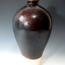 【 金王記拍寶網 】(常5) H648 中國古瓷 黑釉梅瓶 一件 罕見稀少
