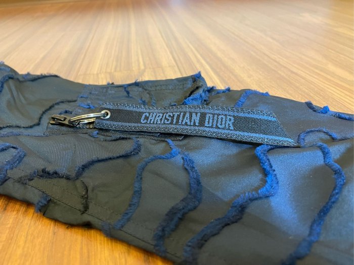 全新Christian Dior Book Tote 藍色迷彩刺繡外套/機車夾克