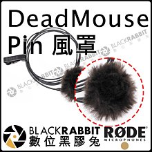 數位黑膠兔【 RODE DeadMouse - Pin 風罩 公司貨 】 防風毛套 防風罩 麥克風 迷你翻領 MIC