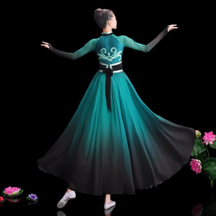蒙古舞蹈服裝女2022新款草原夜色少數民族舞蹈服裝藝考規格不同價格不一樣
