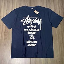 美國stussy潮牌world tour 2世界首都城市巡遊涂鴉文字男女短袖T恤tee