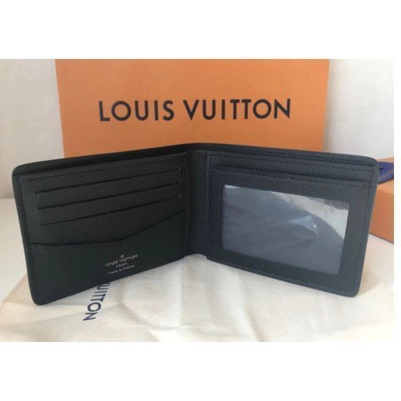 【二手正品】 LV LOUIS VUITTON SLENDER ID 男士錢包 黑色 棋盤格 短夾 N64002