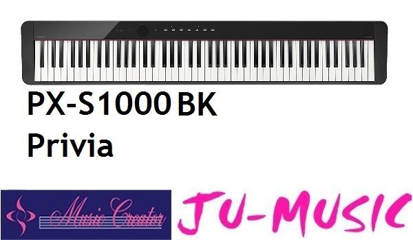 造韻樂器音響- JU-MUSIC - CASIO PX-S1000BK Privia 數位鋼琴 88鍵 公司貨免運費