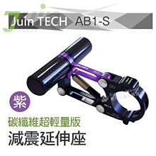 數位黑膠兔 客製【 JUIN TECH AB1-S 減震延伸座 紫 +快拆機車轉接座 】