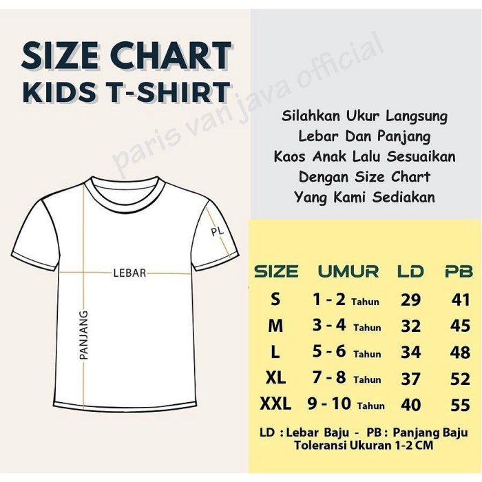 Putih T恤 Distro T恤圖片KAI 男童1-10歲材質純棉白色