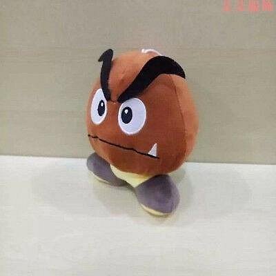 【限時下殺】Goomba 毛絨毛絨玩具超級馬里奧兄弟。毛絨動物娃娃棕色蘑菇娃娃