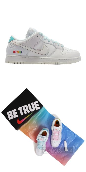 免運 Nike SB Dunk Low Be True 白 熱感應 變色 彩虹 DR4876-100 運動鞋【GL代購】