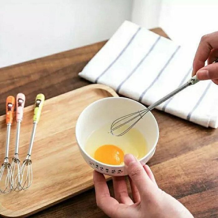 不鏽鋼小熊攪拌器 陶瓷手柄打蛋器 廚房烘焙用品推薦 攪拌棒 打蛋棒