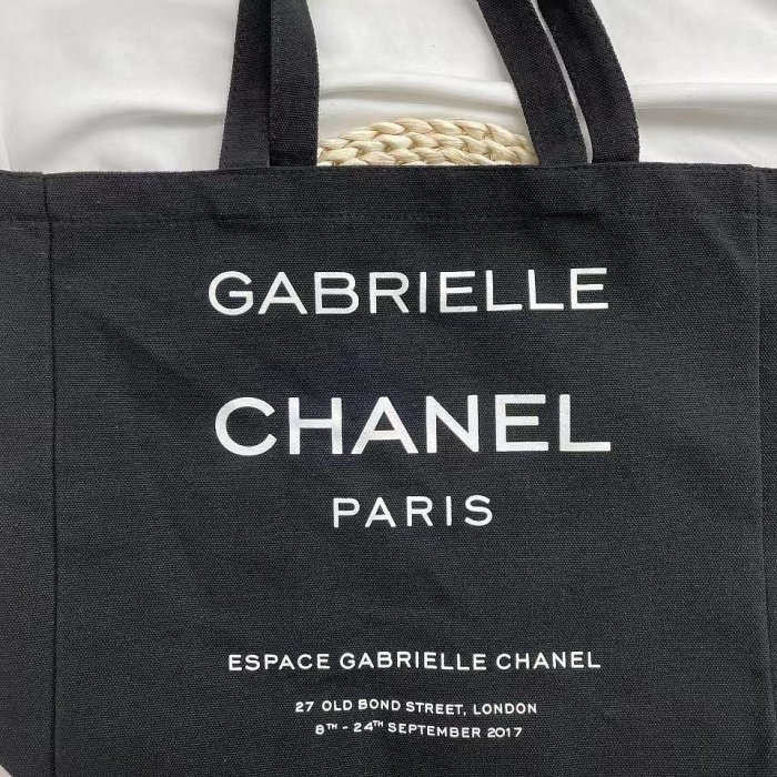 VIP積分贈品禮 Chanel 香奈兒 帆布包 托特包 肩背包 手提包 環保購物袋 文藝字母英文帆布包vintage方便實用