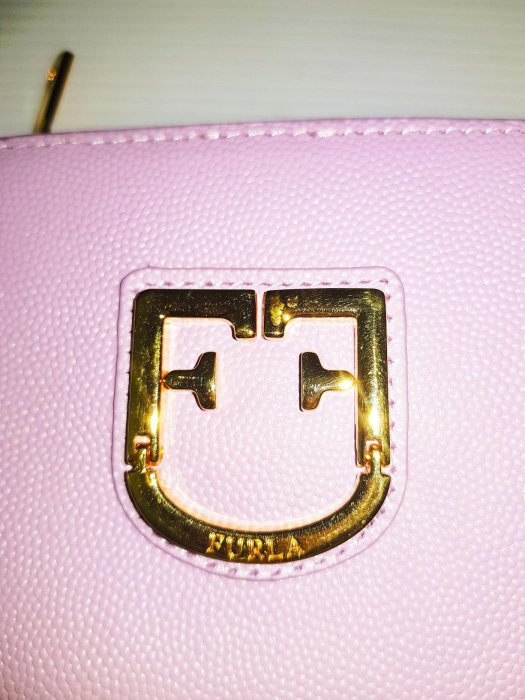 全新真品 芙拉 FURLA 粉紫 皮夾 金字 信用卡包 生日禮物 拉鍊錢包零錢包鑰匙168  一元起標↘賣場有LV