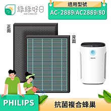 綠綠好日 複合型 抗菌 蜂巢顆粒 濾芯 濾網 適 Philips 飛利浦 AC2889 FY2422 FY2420