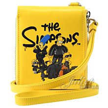 【茱麗葉精品】全新商品 BALENCIAGA 664043 The Simpsons 頸掛式拉鍊零錢短夾.黃 現貨