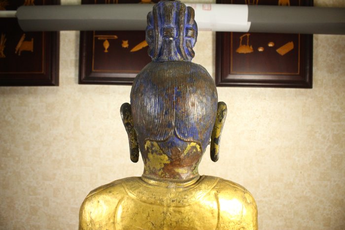 悅年堂 --- 清早期 銅鎏金 大形 釋迦牟尼佛 坐像