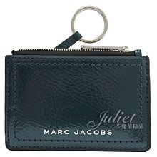 【茱麗葉精品】【全新精品 優惠中】MARC JACOBS 馬克賈伯 專櫃商品 浮雕LOGO漆皮鑰匙零錢包.深綠 現貨