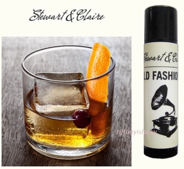 美國Stewart & Claire有機【Old Fashioned波本威士忌之微醺老時光…古典雞尾酒手工製護唇膏】