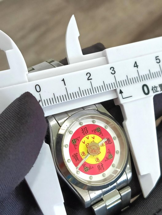 Proking 招財進寶 稀有 元寶旋轉秒針 夜光指針 夜光計時  生活防水  可正常使用 女石英錶 手圍16.5公分