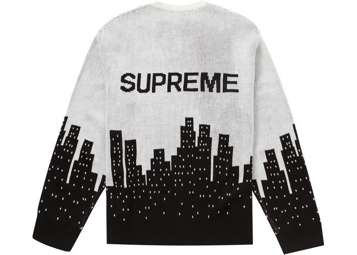 supreme NEW york sweater white S-