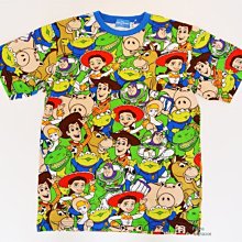 南◇現 TOY STORY 玩具總動員 胡迪 巴斯光年 滿版 短T 迪士尼 三眼怪 卡通 TEE 女生