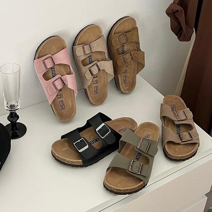 實拍細節 德國勃肯 Birkenstock Arizona 拖鞋 男女外穿拖鞋涼鞋 雙扣壹字 防滑 軟木底涼鞋