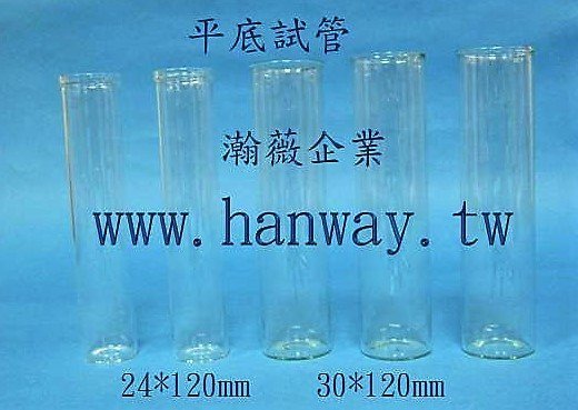 ◇ 瀚薇企業 ◇ 實驗室器材 儀器專業網~ 平底玻璃試管 24*120mm 5支入