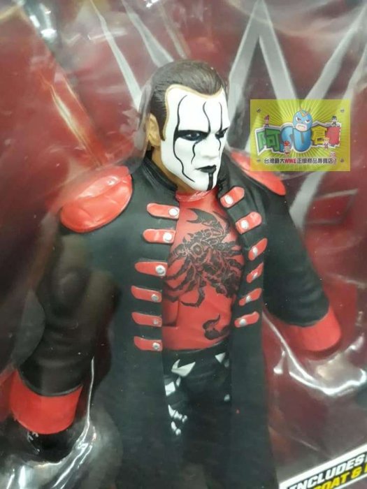 ☆阿Su倉庫☆WWE摔角 Sting Elite 39 Figure 傳奇巨星蠍王史汀最新款人偶公仔附大衣 熱賣特價中