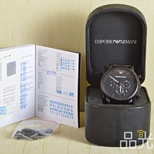 【品光數位】EMPORIO ARMANI AR1895 三眼計時皮帶腕錶 43mm #113035