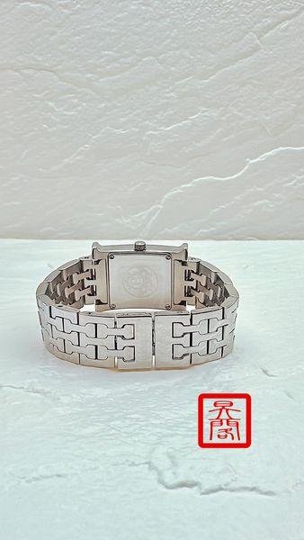 『昱閣』特價~ HERMES愛馬仕正品HEURE H系列HH1.210小H不鏽鋼帶石英女錶