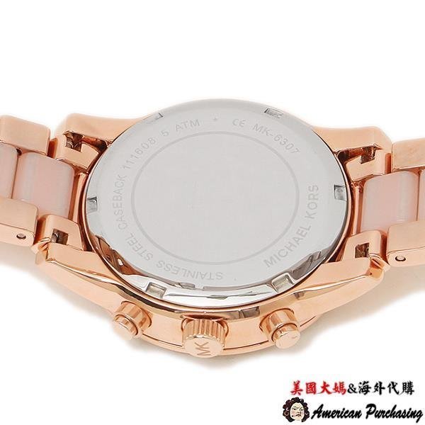 潮牌Michael Kors 經典手錶 麗姿粉紅玫瑰金腕錶 MK6307 美國正品-雙喜生活館