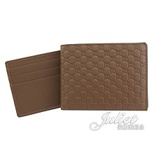 【茱麗葉精品】全新精品 GUCCI 專櫃商品 333042 Gutchishima牛皮壓紋附活動夾中短夾.咖 預購無現貨